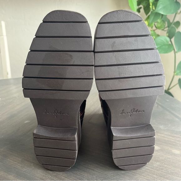 SAM EDELMAN Lind Moto Boots in Bordeaux Leather Size 8 - Picture 12 of 15